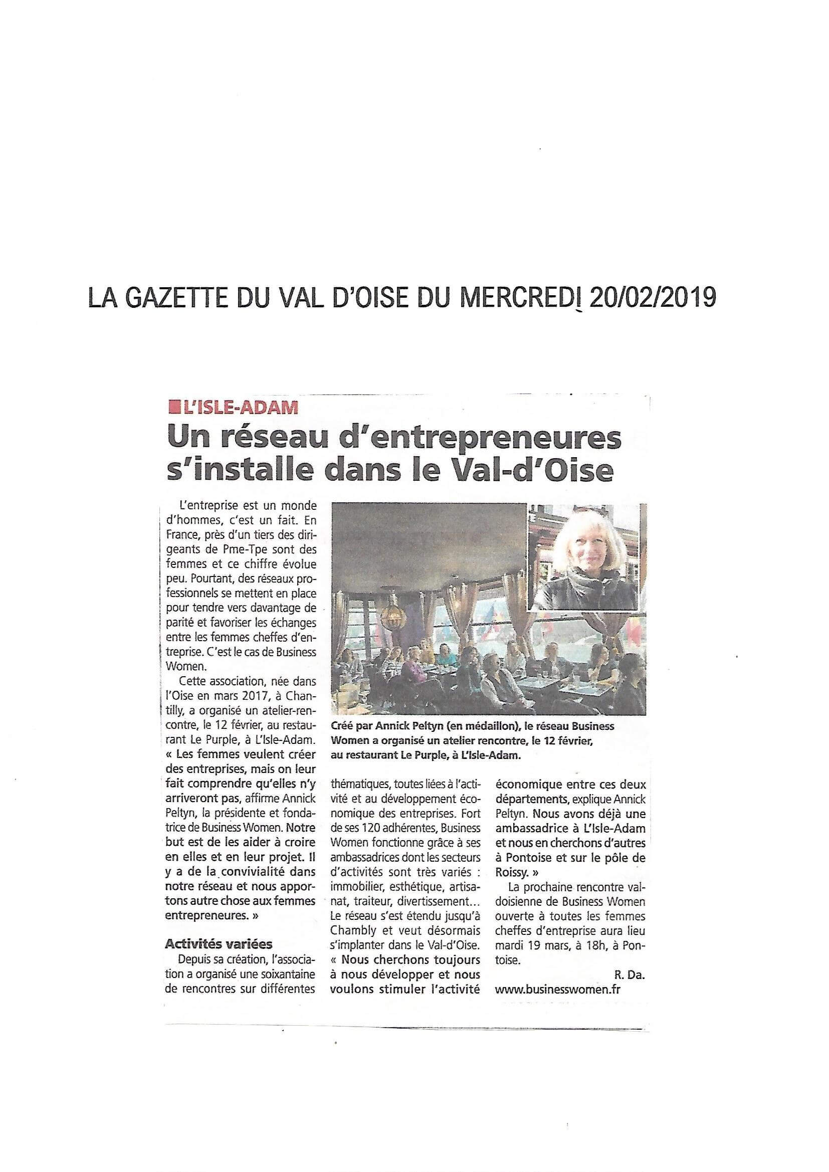 Réseau d'entrepreneures dans le Val d'Oise