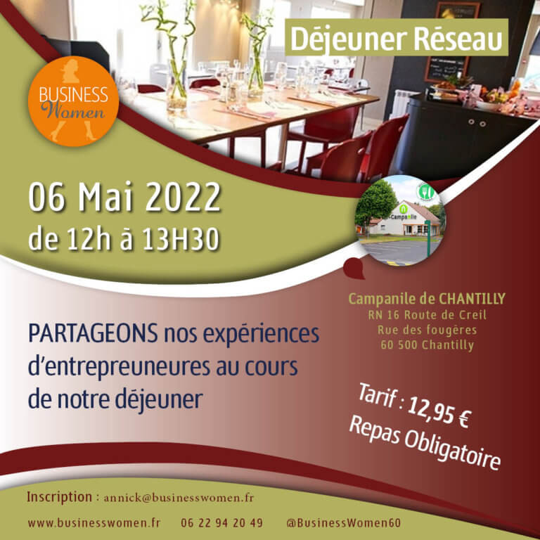 Déjeuner réseau le 6 mai 2022 a 12h